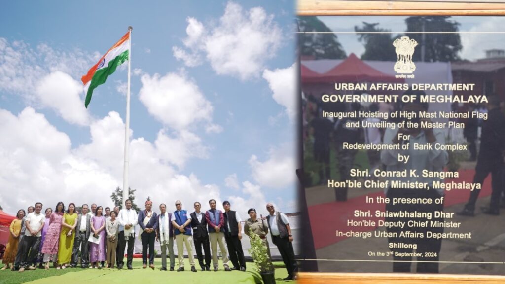 CM CONRAD HOISTED 40-METRE LONG HIGH MAST NATIONAL FLAG AT BARIK POINT