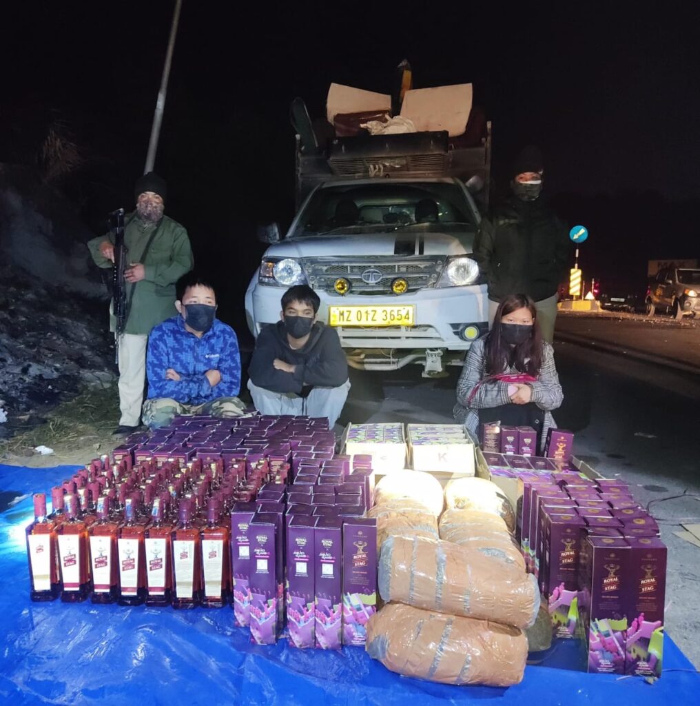 10.455 Kg Ganja, 235 Bottles of Alcohol Seized in Mawryngkneng