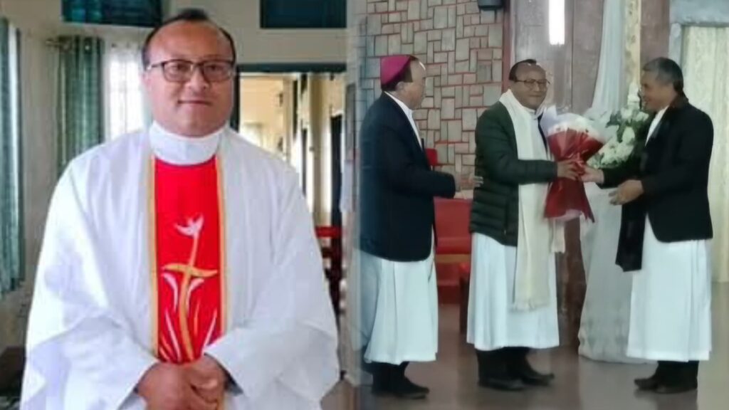 Shah thung u Fr. Bernard Laloo kum u Auxiliary Bishop ka Jyllaniambah Shillong