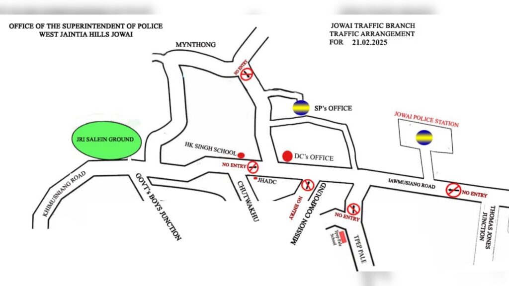 Traffic Arrangements for JHADC Election 2025 Polling Day