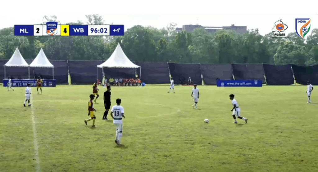 Junior Boys National Football C’ship 2025: Meghalaya lose to Bengal from 2 goals up