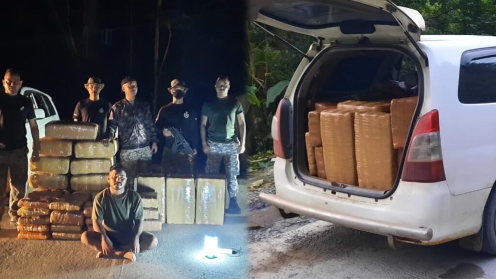Pynap shrip ki Pulit ka Umkiang PP, kurup palat 300 kilo u Ganja, kem uwei