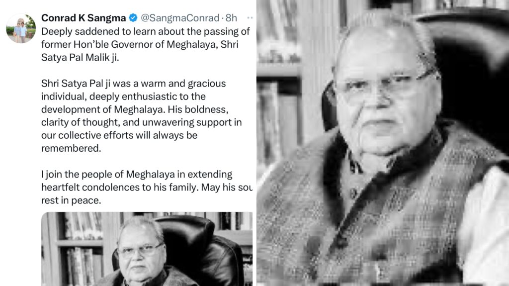 Khladnoh u Satya Pal Malik, u Lat barim ka Jylla Meghalaya, sngewlem u Conrad Sangma