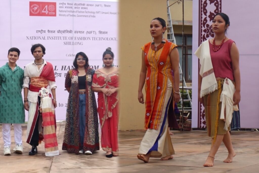 NIFT Shillong Celebrates National Handloom Day with Saree Draping Workshop, Fashion Show, and Cultural Performances