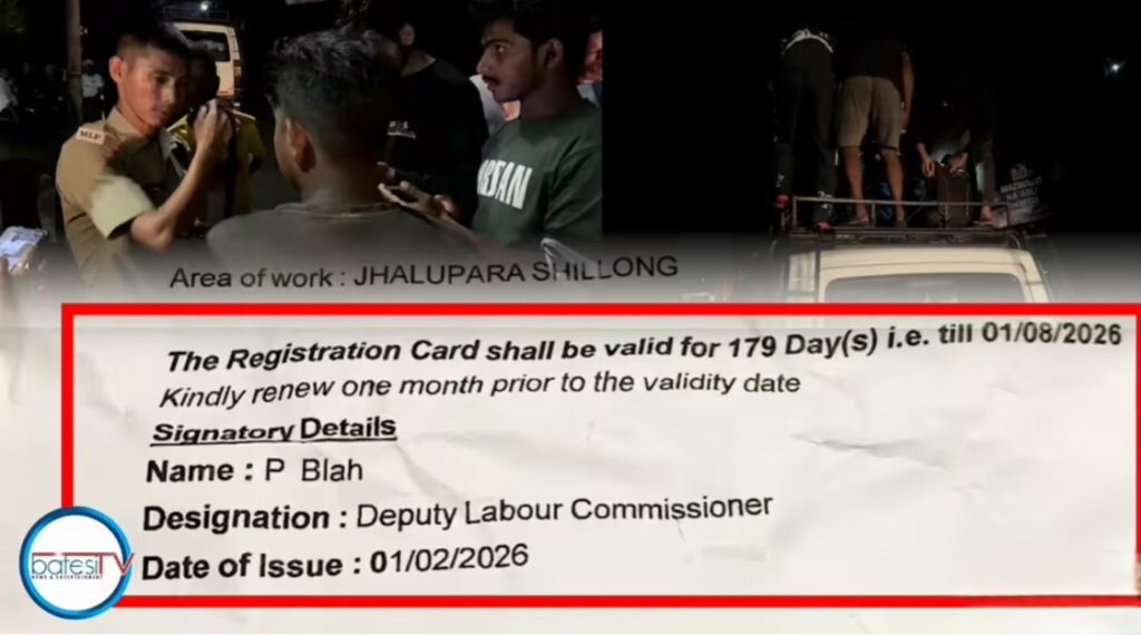 ïoh kam ki bar jylla tang da ka “Acknowledgement Slip”, ujor ka HYC sha ka tnat Labour