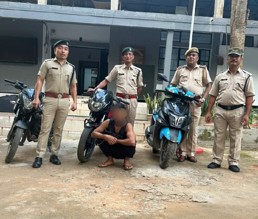 Bajengdoba Police Bust Vehicle Theft Racket, Recover Three Stolen Two-Wheelers