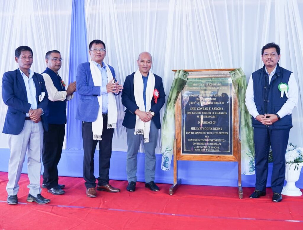 CM Inaugurates Nongkharai Presbyterian Higher Secondary School, Emphasizes Education and Youth Development