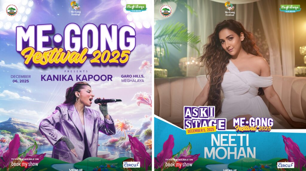 Me’gong Festival Returns to Garo Hills on Dec 5–6, 2025, with Neeti Mohan & Kanika Kapoor Leading the Lineup; International Artists to Be Announced Soon