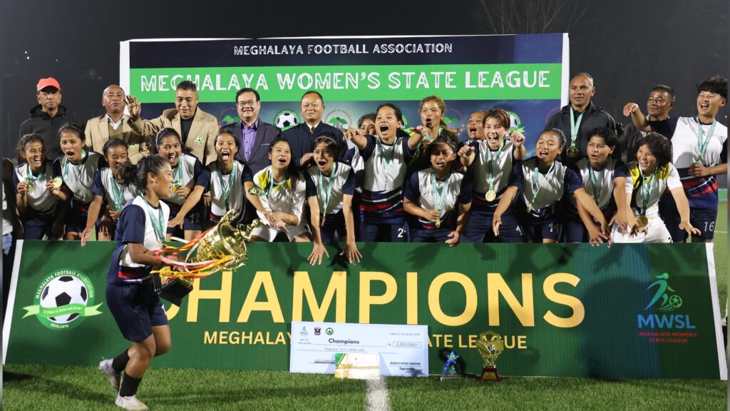 Jakrem jubilant after being crowned first ever Meghalaya Women’s State League champions!
