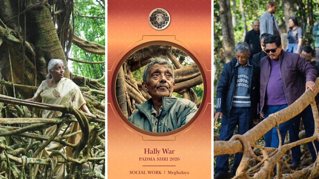 Hally War Honoured with Padma Shri for Reviving Living Root Bridge Tradition
