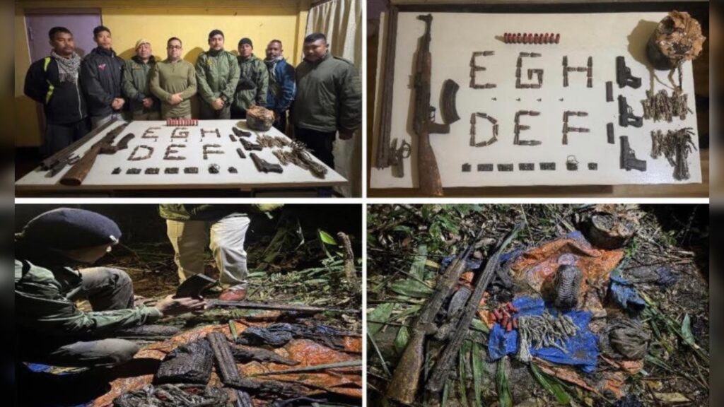 Arms, Ammunition and Explosives Recovered in East Garo Hills