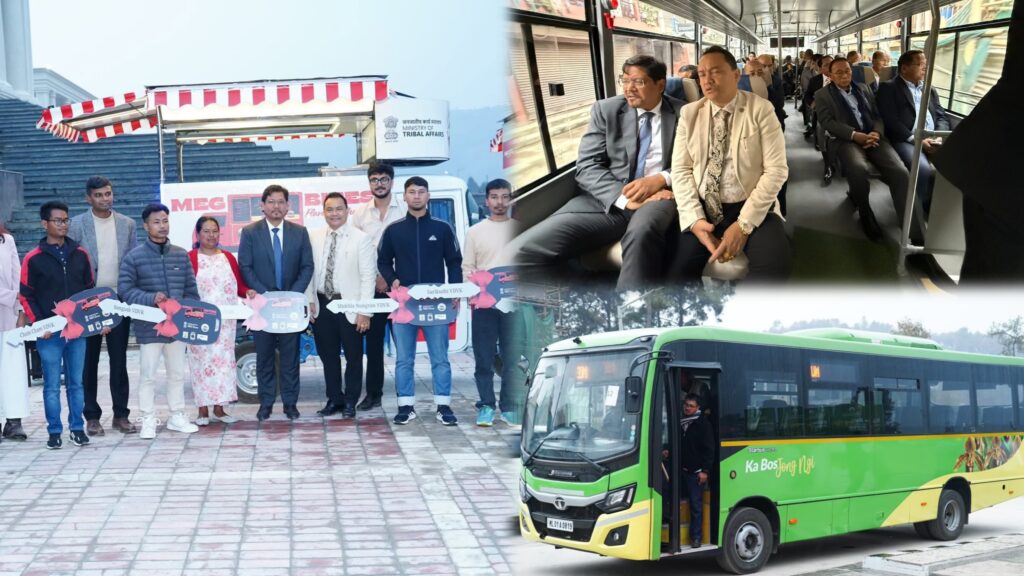 CM Flags Off 15 AC City Buses Under ‘Ka Bos Jong Ngi’ Pilot Phase in Shillong