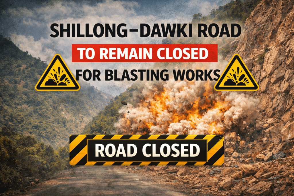 SHILLONG–DAWKI ROAD TO REMAIN CLOSED FOR BLASTING WORKS