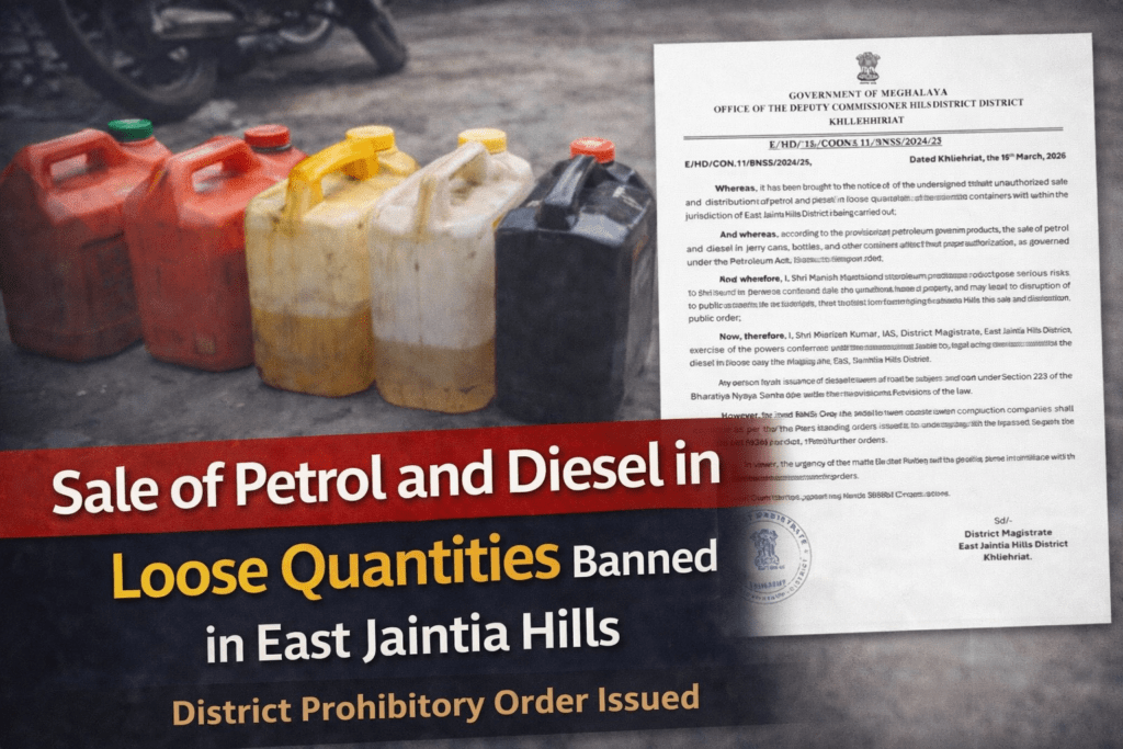 Sale of Petrol and Diesel in Loose Quantities Banned in East Jaintia Hills