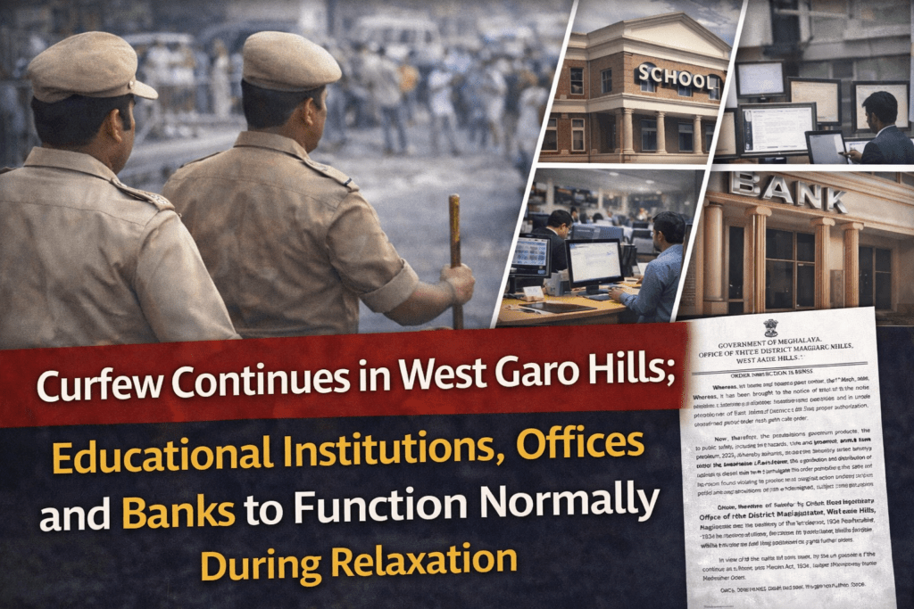 Curfew Continues in West Garo Hills; Educational Institutions, Offices and Banks to Function Normally During Relaxation