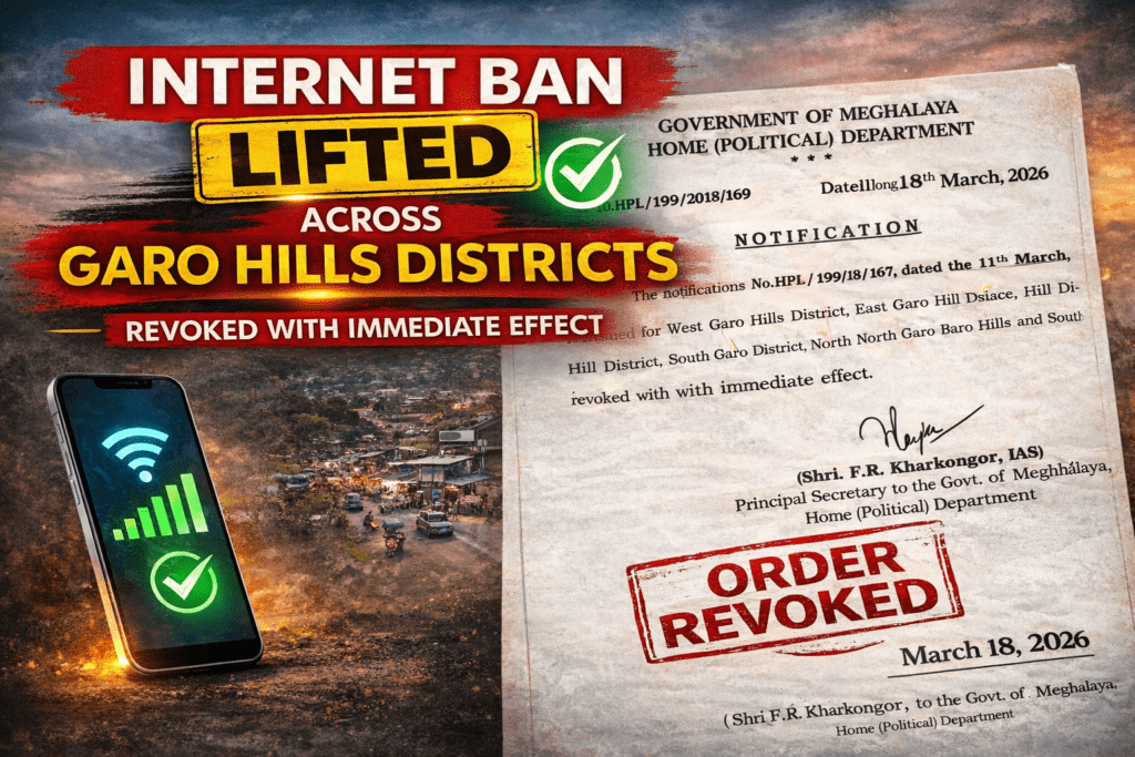 Internet Ban Lifted Across Garo Hills Districts