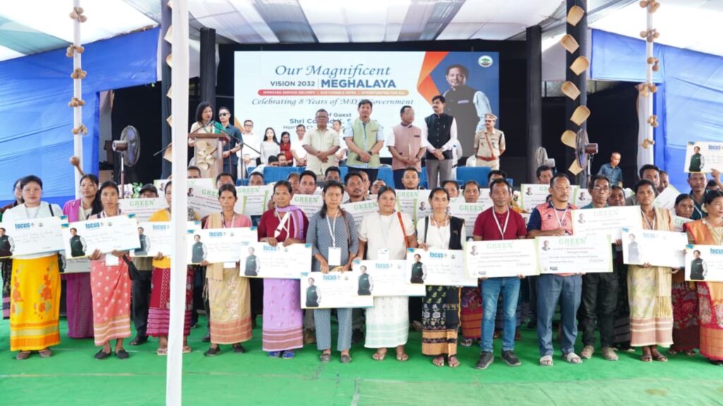 CM distributed Green Meghalaya and FOCUS+ to farmers at Bahgmara