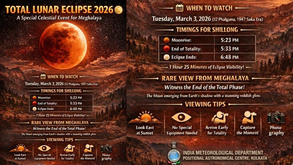 Total Lunar Eclipse to Grace Meghalaya Skies on March 3
