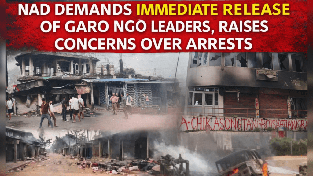 NAD Demands Immediate Release of Garo NGO Leaders, Raises Concerns Over Arrests