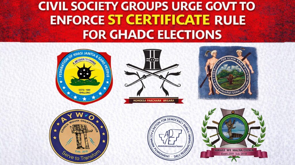 Civil Society Groups Urge Govt to Enforce ST Certificate Rule for GHADC Elections