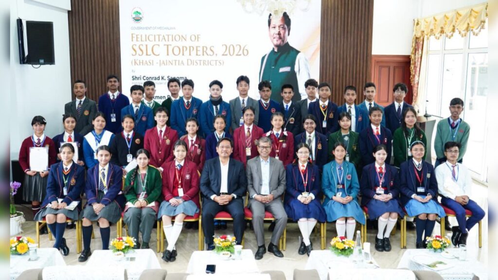 Chief Minister Felicitates SSLC 2026 Toppers in Shillong