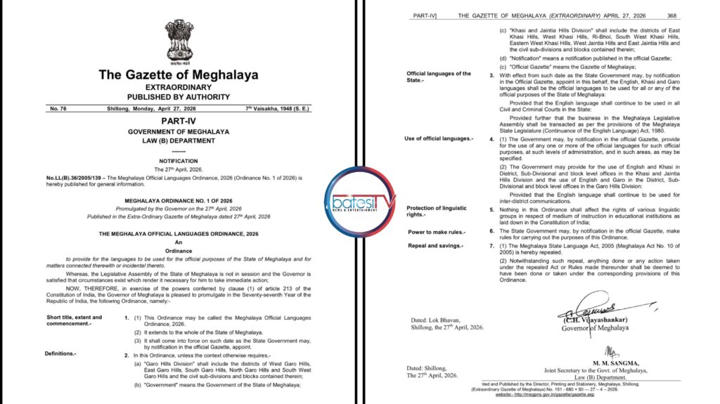 Khasi, Garo Get Official Status in Meghalaya After Governor’s Assent