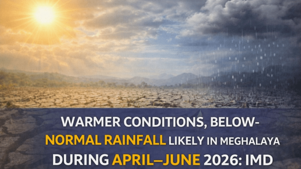 WARMER CONDITIONS, BELOW-NORMAL RAINFALL LIKELY IN MEGHALAYA DURING APRIL–JUNE 2026: IMD