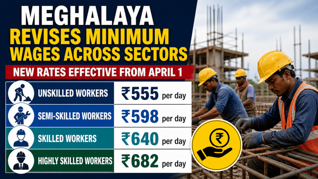 Meghalaya Revises Minimum Wages Across Sectors; New Rates Effective from April 1