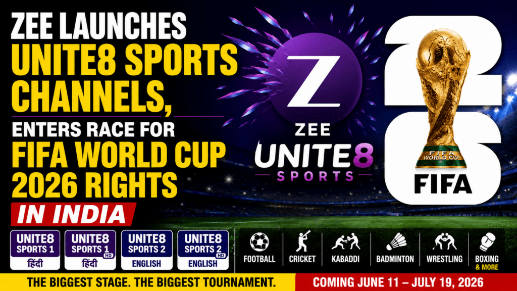 Zee Launches Unite8 Sports Channels, Enters Race for FIFA World Cup 2026 Rights in India