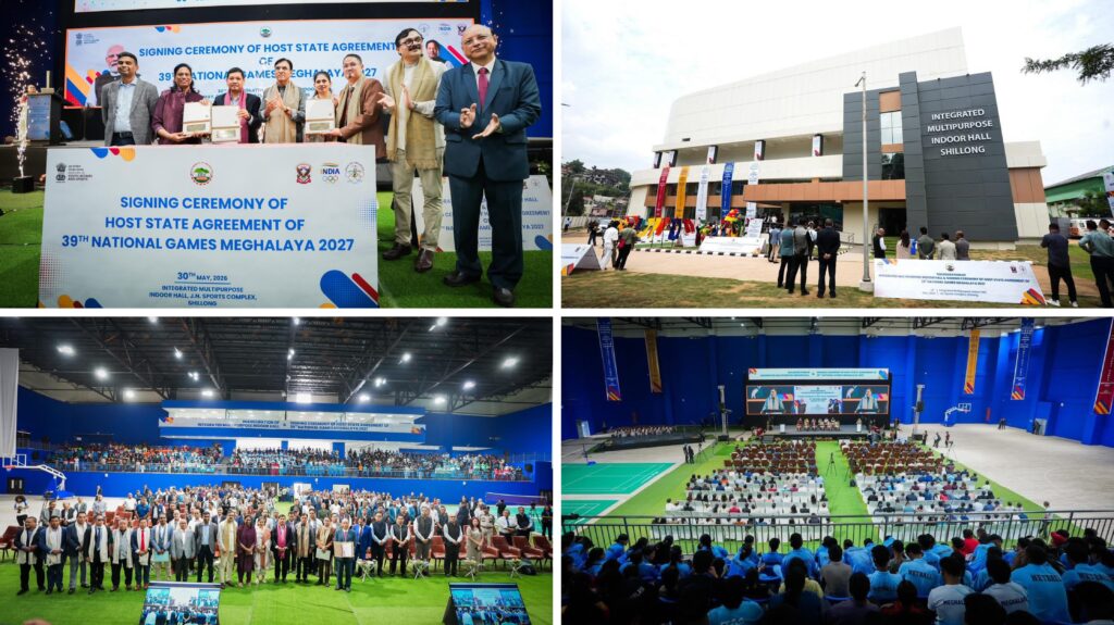 Meghalaya Inaugurates World-Class Indoor Sports Hall, Signs Host State Agreement for National Games 2027