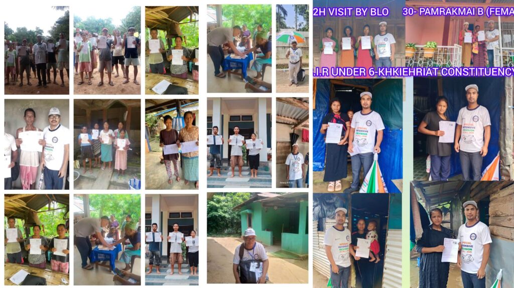 Special Intensive Revision Begins Across East Khasi Hills; Booth-Level Officers Start Door-to-Door Enumeration