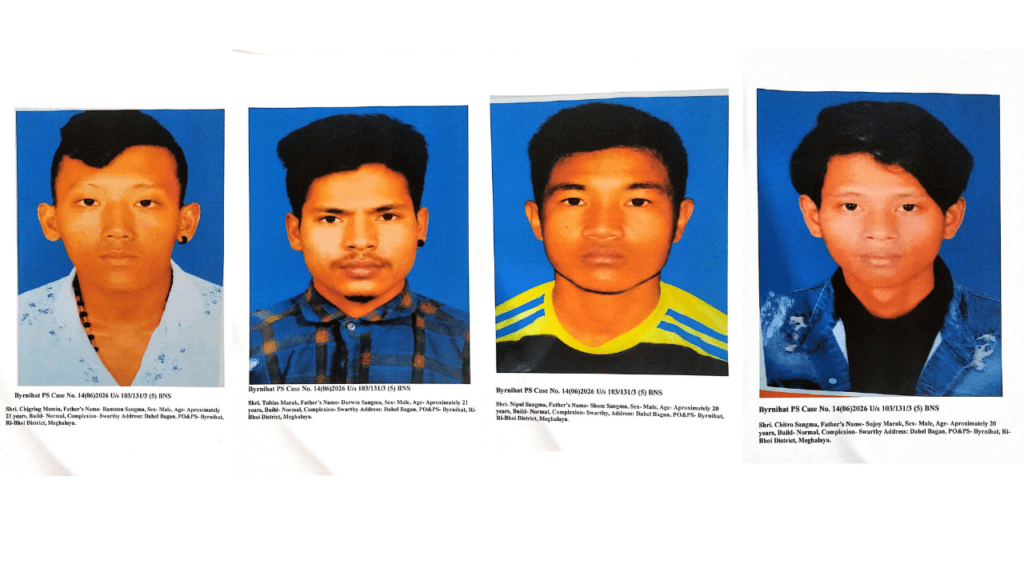 Ri Bhoi Police seek information on four wanted oersons in Byrnihat Case