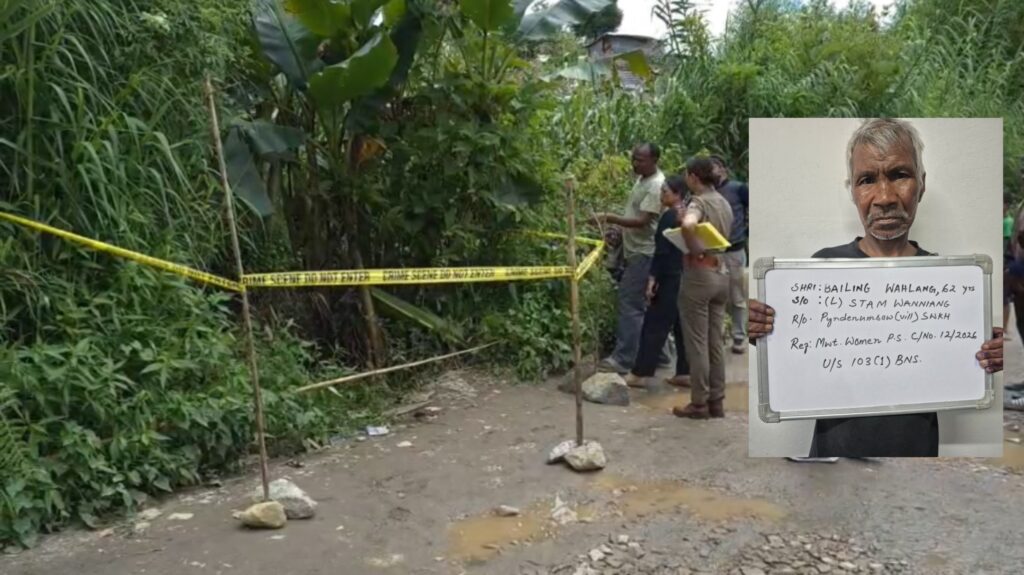 Accused in Pyndenumsaw Woman’s Murder Arrested; Police Seek Custody for Weapon Recovery