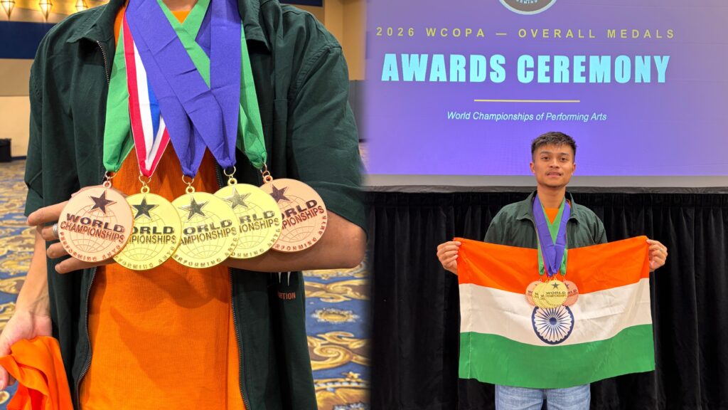Kitkupar Nongsiej Wins Three Golds, Two Bronzes and Scholarship at WCOPA 2026