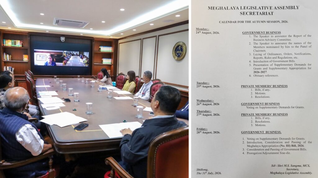Meghalaya Assembly Autumn Session from August 24 to 28; BAC Finalises Five-Day Calendar