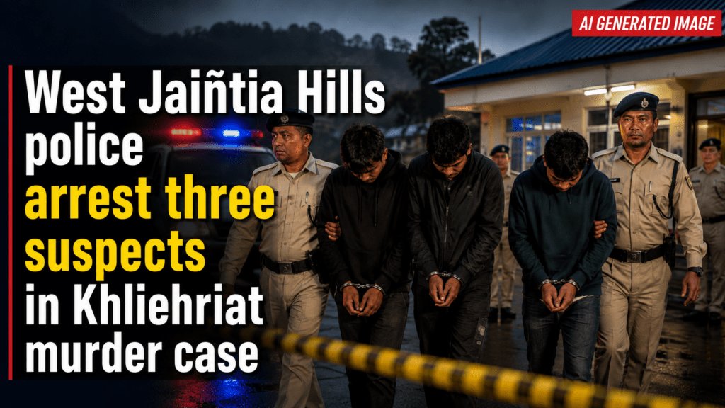 West Jaiñtia Hills police arrest three suspects in Khliehriat murder case