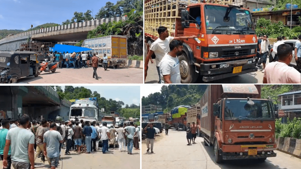 Byrnihat-Jorabat Road Blocked; Ri Bhoi Diverts Traffic, Invokes ESMA to Protect Essential Supplies