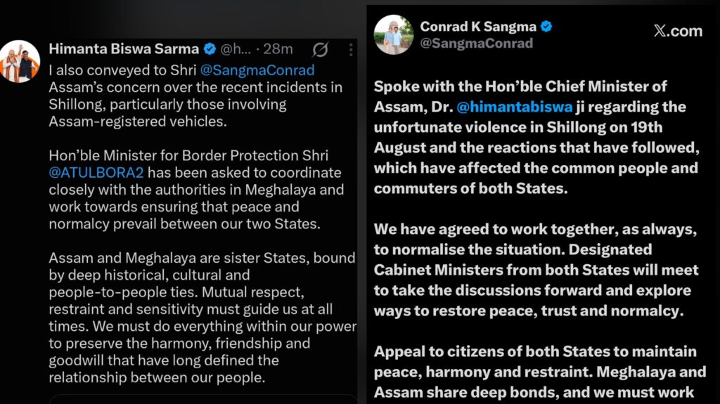 Meghalaya, Assam CMs agree to work together to restore peace and normalcy