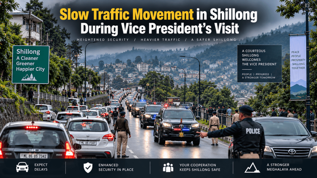 Traffic Movement in Shillong May Slow During Vice President’s Visit on Sept 7-8