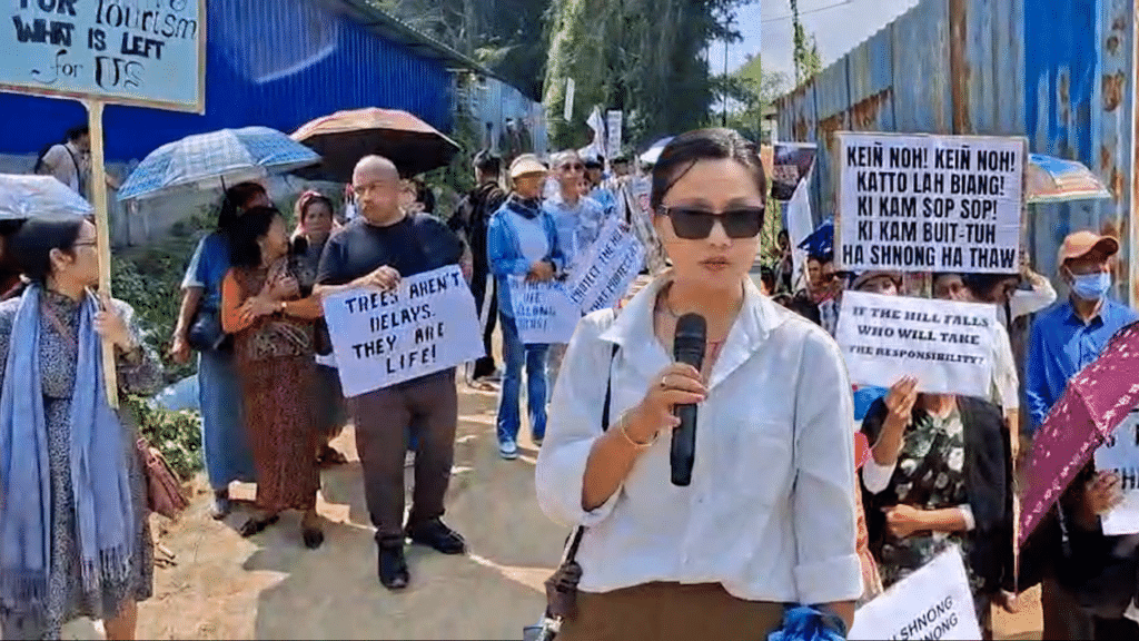 Shillong ropeway row: JAC stages protest rally, gives govt 10 days to relocate project