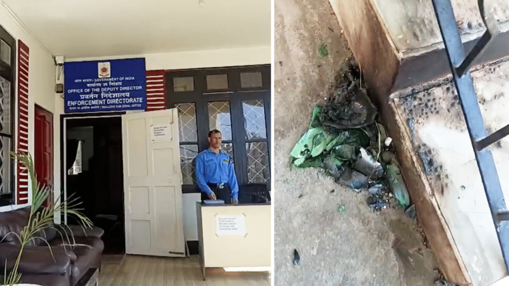Police Seek Central Forces as Petrol Bomb Attacks Rock Shillong; ED Office Targeted