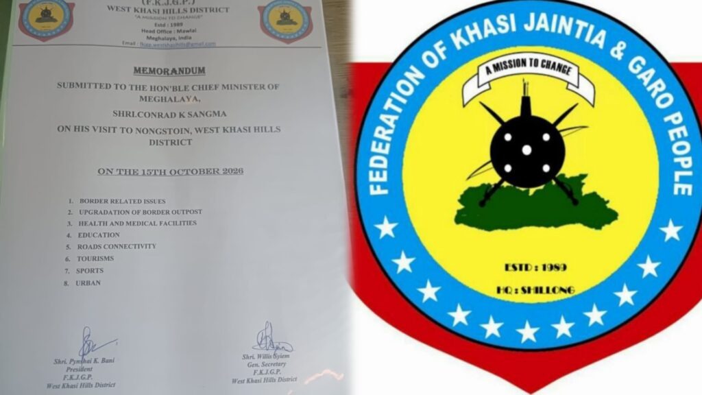 FKJGP Urges Govt to Resolve Meghalaya-Assam Border Dispute, Improve Healthcare and Infrastructure in West Khasi Hills