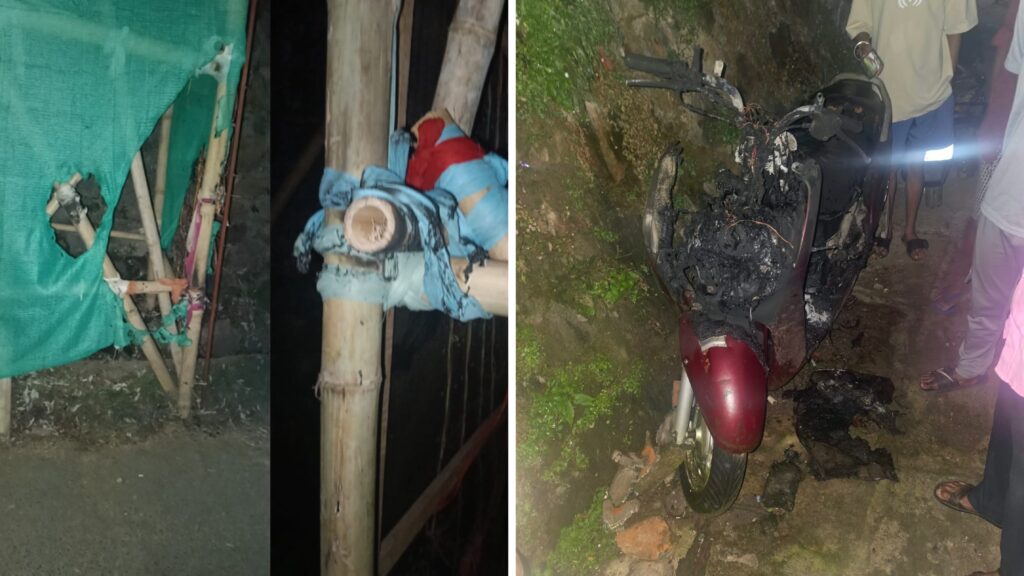 Petrol Bomb Incident, Scooter Arson and Suspected Attempt to Set Puja Pandal Ablaze Raise Security Concerns in Shillong