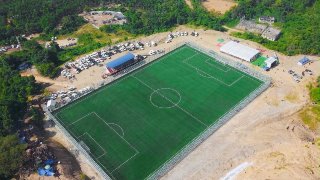 CM inaugurates synthetic football turf at Siju, lays foundation for new C&RD Block Office