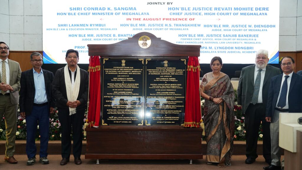 CM, Chief Justice lay foundation stones for permanent campuses of NLU Meghalaya and State Judicial Academy