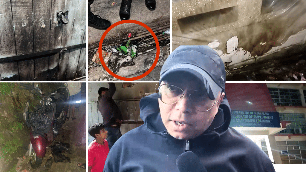 Three petrol bomb attacks reported across Shillong; police examine CCTV footage to identify culprits