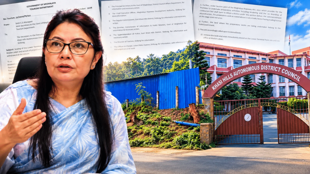 Tourism Department Directs KHADC to Remove Seals and Withdraw Seizure at Shillong Peak Ropeway Project Site